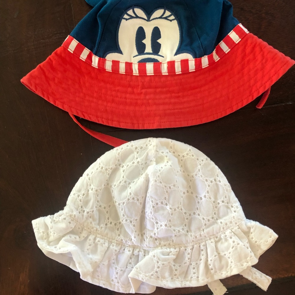 Disney/Old Navy Summer Hats 6/12 mo  (2)